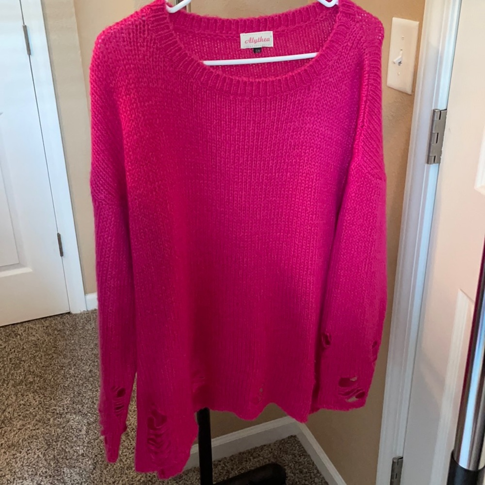 Distressed sweater